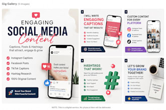 write engaging social media captions and posts