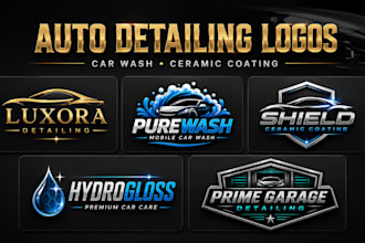design auto detailing car wash ceramic coating logo