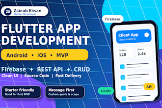 build a flutter mobile app with firebase and API integration