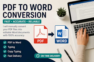 convert PDF to word manually