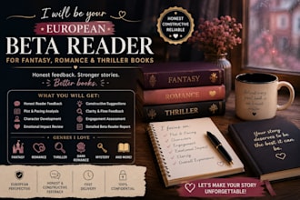 be your trusted novel beta reader and manuscript critique partner