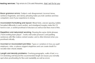 proofread your CV for you