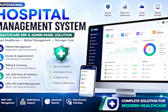 build hospital management system healthcare erp emr emh clinic saas admin panel