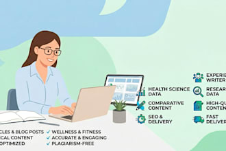 write health, pharma, biology articles, and medical content