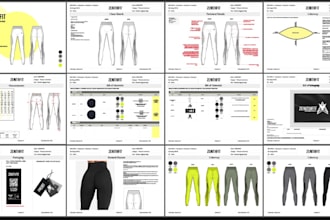 create activewear fitness design jacket hoodie boots and tech pack