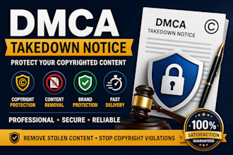 write dmca takedown notice for copyright infringement remova