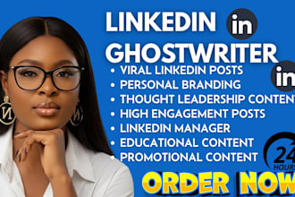 be your linkedin ghostwriter for liinkedin posts and personal branding content
