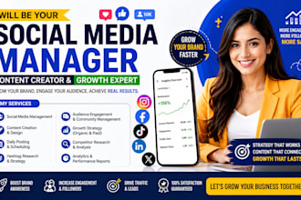 be your social media manager, content creator,skincare creator and growth expert