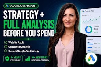 set up google ads with full strategy, website audit, and conversion tracking