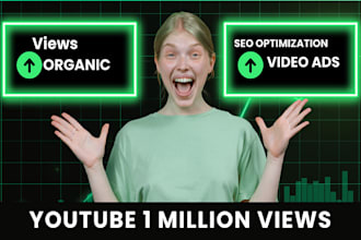 shoutout youtube video SEO promotion organic promotion to gain 1 million views