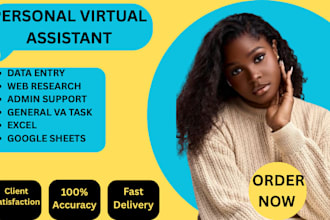 be your personal virtual assistant for data entry work