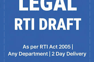 draft a professional rti application for any indian government department
