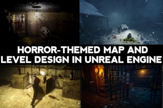 design horror themed map, haunted house, creepy map, level design with lighting