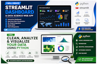 create streamlit dashboard and data science web app in python