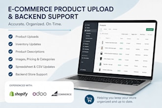 upload and manage shopify ecommerce products and inventory