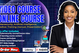 online course creation, elearning content, training manual, cybersecurity video