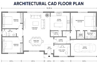 do architectural cad drafting, floor plan redraw, to PDF dwg dxf svg conversion