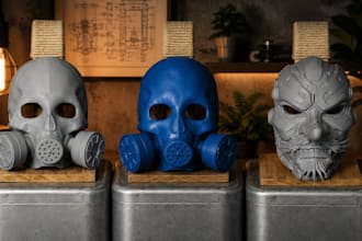 3d print and paint, ship custom 3d mask 3d helmet cosplay armour halloween mask