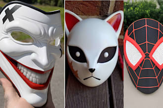 sculpt 3d mask 3d helmet cosplay mask cosplay armor 3d print and paint mask
