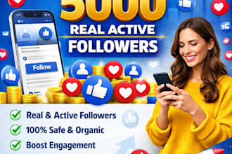 grow your facebook page with 5000 real active followers