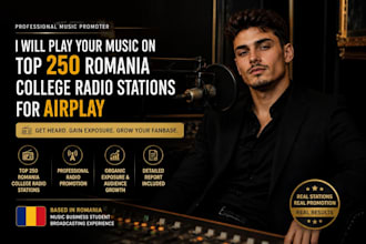 play your music on top 250 romania college radio stations for airplay
