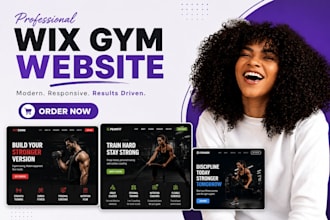 design wix gym website, fitness coach website and wix booking website