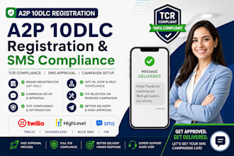 set up a2p 10dlc registration and tcr compliance for your website