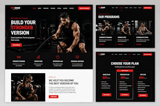 build wix gym website, fitness coach website wix website design for landing page
