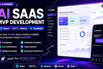 build ai saas mvp with react nextjs and supabase