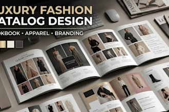 design professional fashion, cosmetic and real estate catalog brochures
