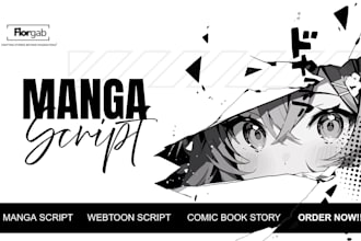 write manga script, webtoon script, or comic book story