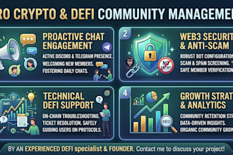 be your expert crypto defi community manager and moderator