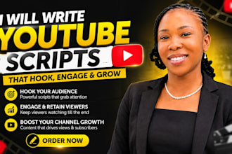 write youtube scripts, video scripts, video script writing that hook viewers