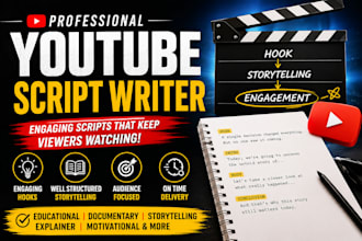 write engaging youtube scripts in english