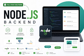 be your node js developer for developing apis and backend