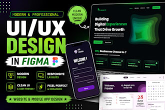 design modern website UI UX in figma