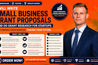 write small business grant proposals and do grant research for startups