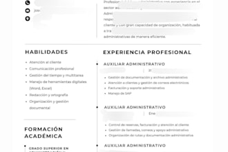 create an amazing cv and a cover letter