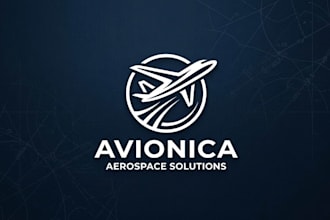 design professional aviation, airplane logo badge patch
