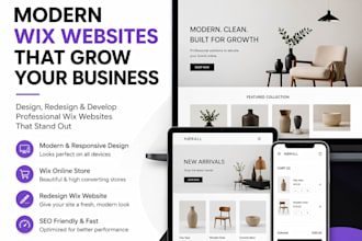 build wix website design or redesign wix website