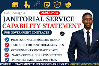 design a janitorial capability statement for government contracts