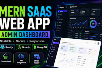 develop a custom scalable mern saas web app with admin dashboard