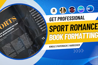format sports and hockey romance books for KDP ebook paperback
