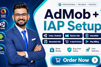integrate admob ads and in app purchases in unity android game