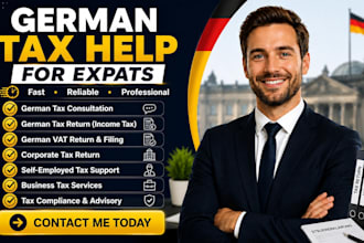 be german tax consultant, corporate tax return, vat return for self employed