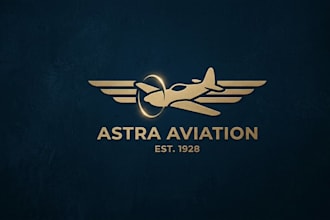design a modern and professional aviation logo for your brand