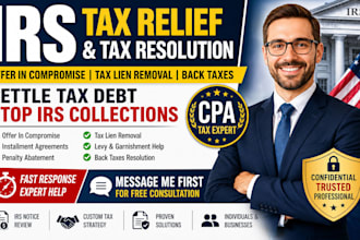 do irs tax resolution and offer in compromise CPA help