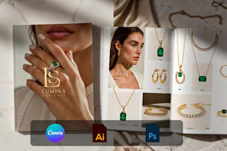 design digital product catalog linesheet brochure for jewelry ecommerce store