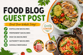 write healthy, tasty and easy food recipes