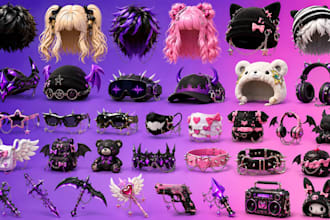create custom roblox ugc hair, accessories, wareable item, ugc model for upload
